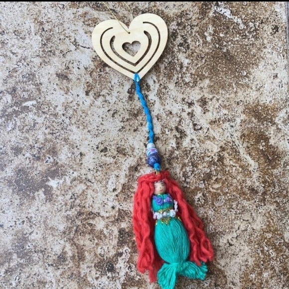 Mermaid macrame Hanger Doll Handmade  100% Handmade - Picture 7 of 12
